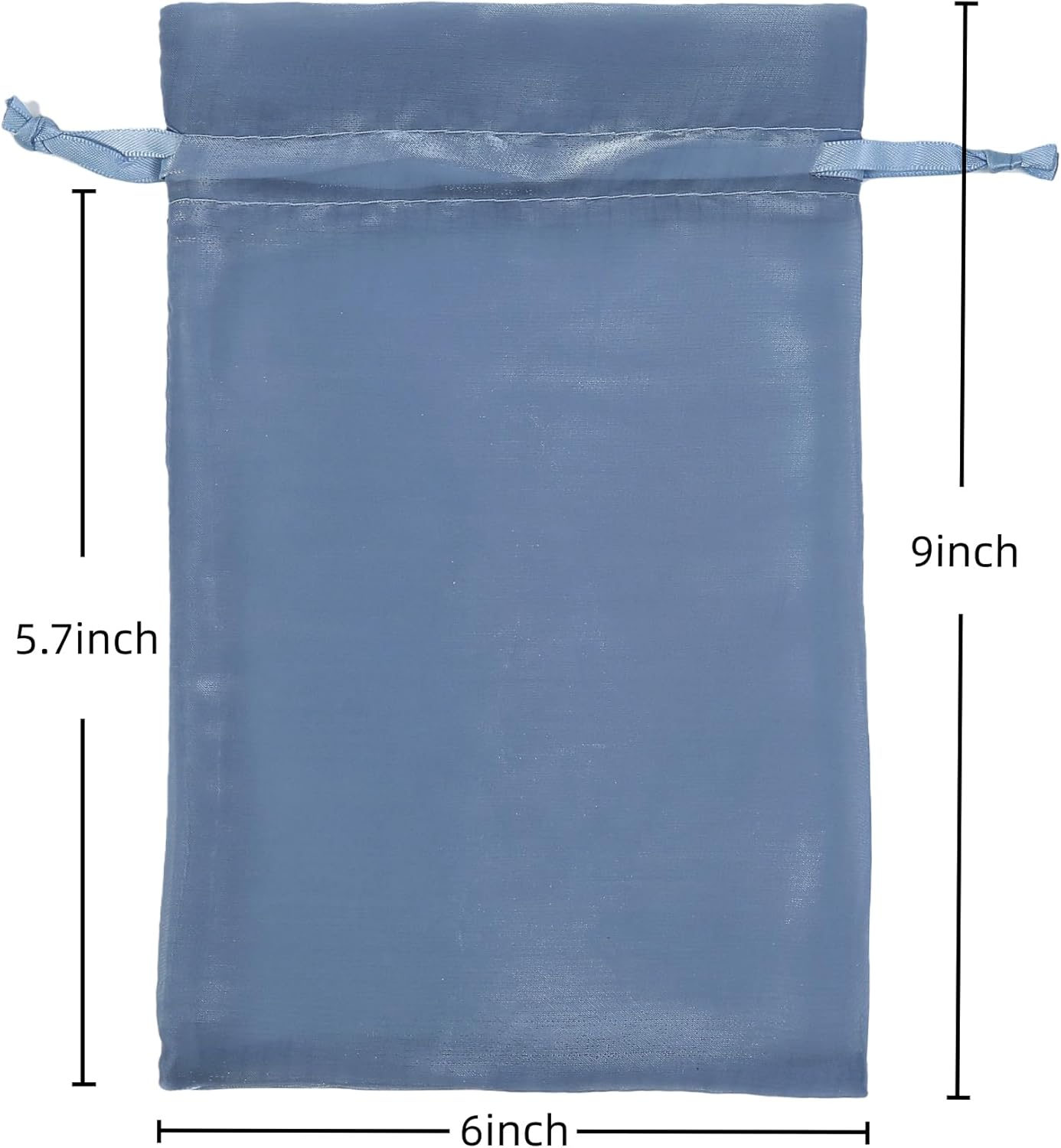 QIANF 20 Pcs Dark Blue Organza Bags 6X9 inch for Wedding Favors with Drawstring, Large Mesh Gift Bags Jewelry Pouch for Candy Bridal Shower Party Favor Baby Shower Christmas