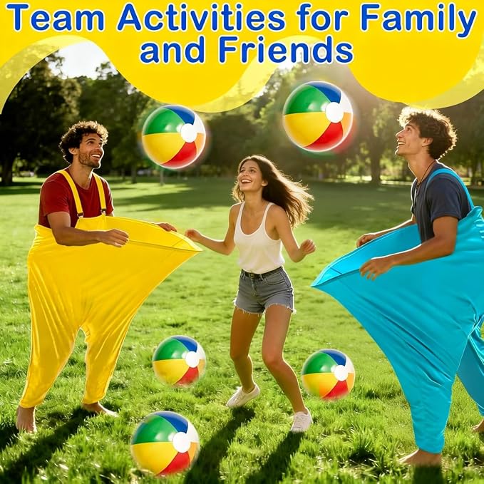 Granny Pants Yard Game, Outdoor Games for Adults, with 10 Inflatable Balls & 2 Air Pumps (Random Colors),The Ultimate Family Reunion Backyard Party Games - 4