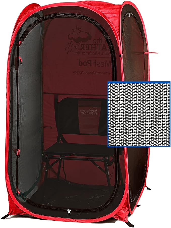 Under the Weather WeatherPod Tank MyPod™ Mesh 1-2 Person Pop-Up Screen Tent Pod - The Original Shark Tank - Keeps Out Bugs, Mosquitos with UPF 50 Sun Protection