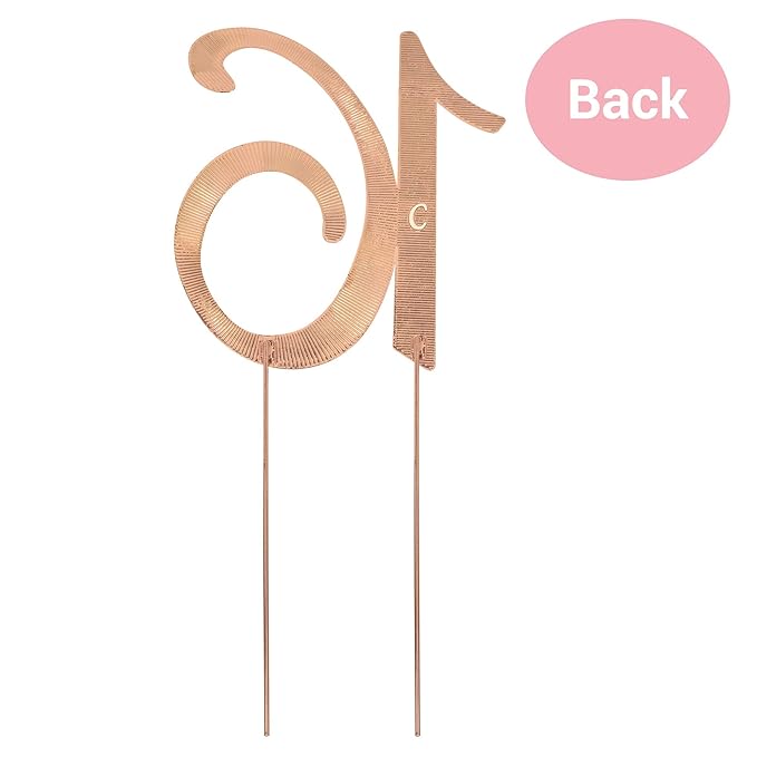 16 Cake Topper - Premium Rose Gold Metal - Sweet 16 Birthday Party Sparkly Rhinestone Decoration Makes a Great Centerpiece - Now Protected in a Box