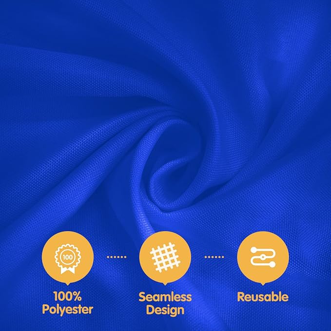 BRILLMAX 10 Pack Royal Blue Tablecloths 60 x 102 Inch for 6ft Rectangle Tables - 150 GSM Polyester Fabric, 15" Standard Drop, Water, Stain & Wrinkle Resistant Cloth Cover for Wedding Dining Buffet