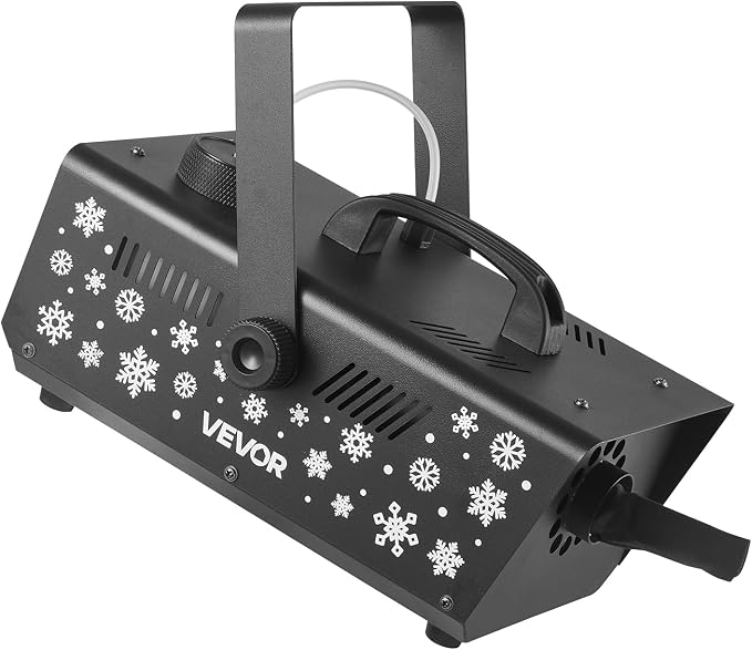 VEVOR Snow Machine, 650W Handheld/Hanging Fake Snow Maker, Snowmaking Machine with Portable Handle, Outdoor & Indoor Artificial Snowflake Maker for DJ Stage Parties Christmas Decor