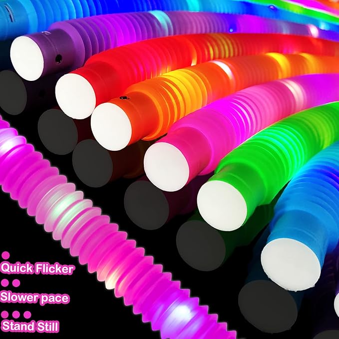 Glow Sticks Party Favors for Kids 12 PCS,Glow in Dark Party Supplies for Toddlers,Light Up Neon Necklace Bracelet Accessories Decorations for Boys Girls,Fun for 4th of July Birthday Dance Camp Care