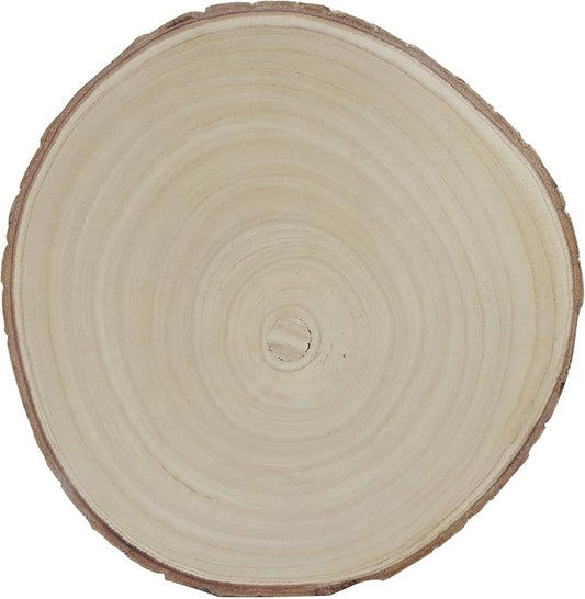 Bonsicoky Wood Slices for Centerpieces, 12-13 Inch Rustic Wood Circles for Art Projects, Handmade Craft Discs, Organic Wooden Table Decor, Artistic Creations Medium