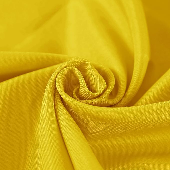 Fokitut 2 Pack Waterproof Square Tablecloth, 52x52 Inch, Stain Resistant and Wrinkle Polyester Table Cloth, Fabric Table Cover for Kitchen Dining, Wedding, Party, Holiday Dinner-Yellow