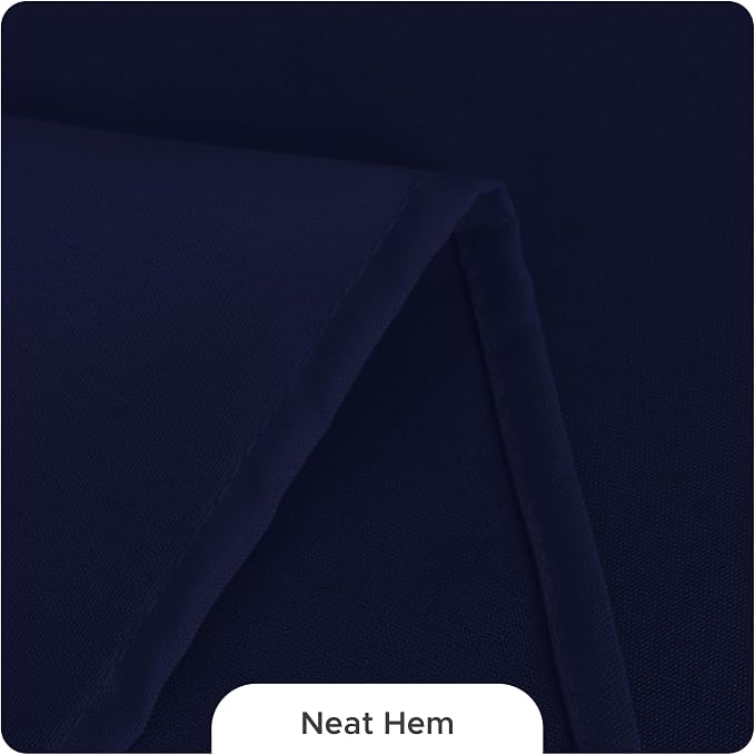 Fitable 8 Pack Rectangle Tablecloths: Stain Resistant Wrinkle Free Table Clothes, Washable Reusable Polyester Table Covers for Wedding Party Birthday Banquet Reception(Navy, 60x102 Inch)