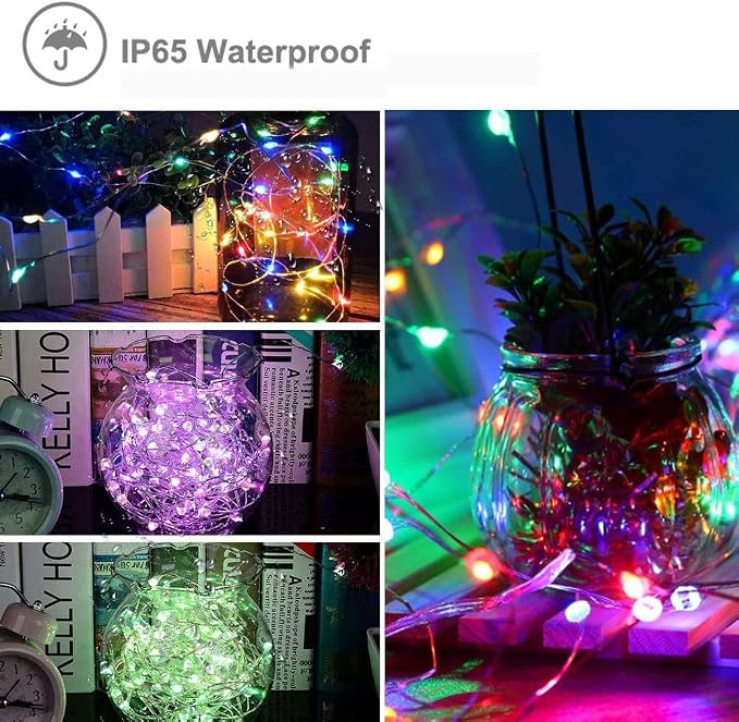 BTF-LIGHTING Chasing Dream Full Color Twinkle Decorative Light 2Pack 16.4ft Total 100LED Addressable WS2812B IC Fairy String DC5V for Kid's Bedroom, Christmas Tree, Party(No Adapter or Controller)