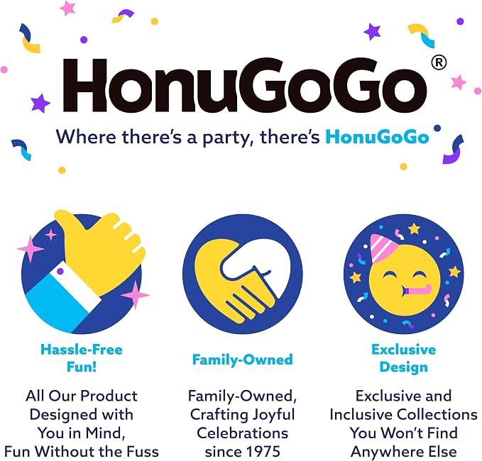 HonuGoGo 28-Piece Iridescent Birthday Party Decoration Kit – Happy Birthday Banner, Hanging Swirls, Garlands, Table Centerpiece, Tablecloth & Cone Hats for a Shimmering, Photo-Ready Celebration