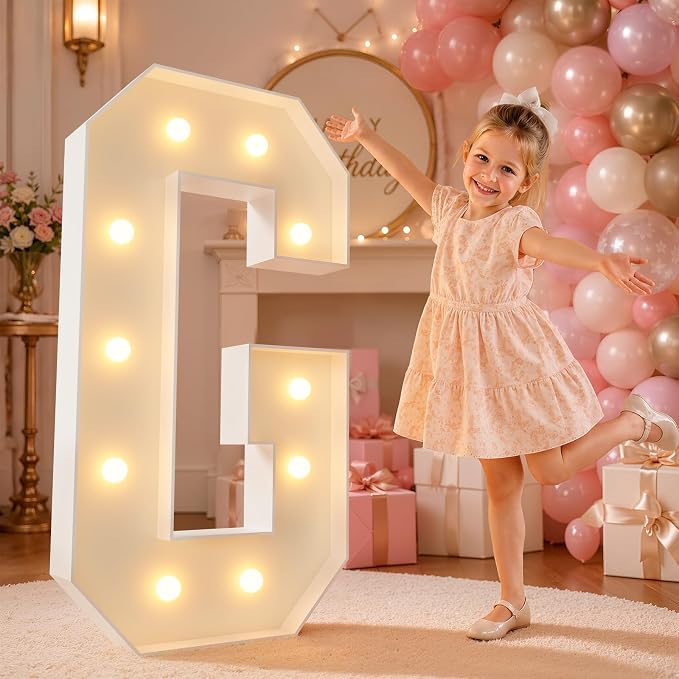 imprsv 4FT Marquee Light Up Letters for Birthday Party Decorations Large Marquee Letters for Wedding Event Bridal Shower Engagement Anniversarty Party Decor,Letter G