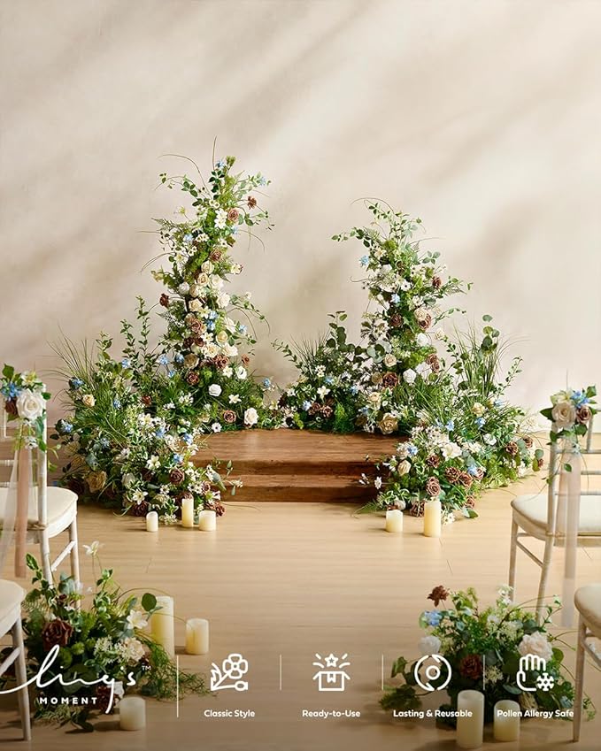 Ling's Moment Eucalyptus Garland for Table, 5.9ft Green Fake Eucalyptus Wreaths with Willow, 2pcs Real Touch Leaf Garland for Wedding Centerpieces Arch Rehearsal Dinner Bridal Shower