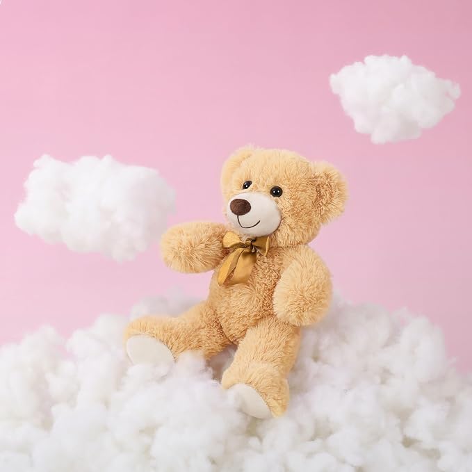 MaoGoLan 3 Pieces Bulk Teddy Bears Stuffed Animals Baby Shower, Soft Small Stuffed Teddy in Bulk, 13.5" Cuddly Mini Teddy Bears Centerpiece,Wedding,Party,Engagement