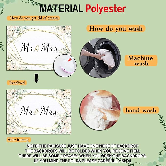 Mrs White Floral Bridal Shower Backdrop Mrs Wedding Theme Photo Backgrounds Bride to Be Engagement Photography Backdrops Prom Party Banner Decor Party Banner Photo Booth Prop 8x6ft