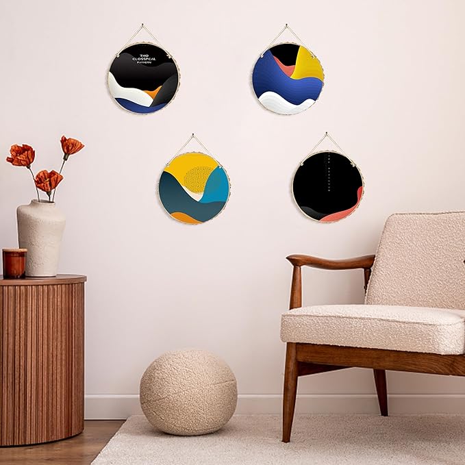 Sancodee 8 Pcs Large Unfinished Wood Slices, 6-7 Inches Wood Slabs for Centerpieces Natural Wooden Circle, DIY Wood Centerpieces for Tables Wedding Party Door Sign Decor