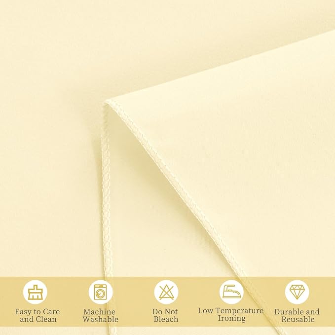 10 Pack Beige Tablecloth 60 x 102 Inch Cream Tablecloth for 6 Foot Rectangle Tables Beige Table Cloth Washable Polyester Fabric Cream Table Cloth Rectangle for Parties Wedding Banquet
