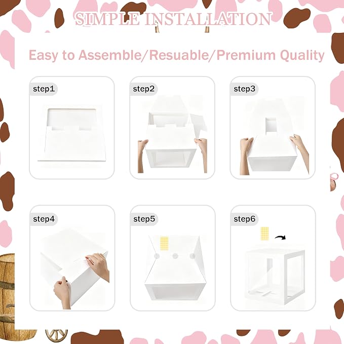 Cowgirl Baby Shower Decorations for Girl - Western Theme Party Supplies Include Balloon Garland Arch Kit, Backdrop, Tablecloth, 4 Boxes, Horseshoe Foil Balloon - A Little Cowgirl is on the Way Pink