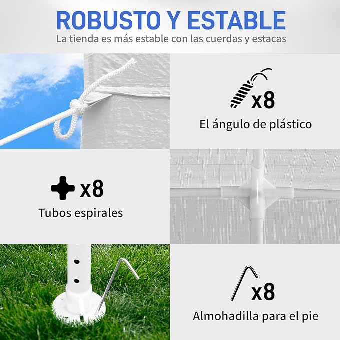 10x30 Canopy Tent for Parties, Heavy Duty Waterproof Outdoor Tent with 8 Detachable Sidewalls & Window Panels, Large Event, Wedding & Backyard Shelter, Commercial & Personal Use, White