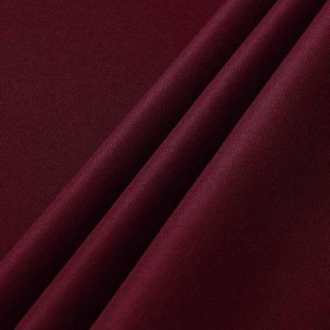 sancua 2 Pack Burgundy Tablecloth 60 x 84 Inch, Rectangle 4 Feet Table Cloth - Stain and Wrinkle Resistant Washable Polyester Table Cover for Dining Tables, Buffet Parties and Camping