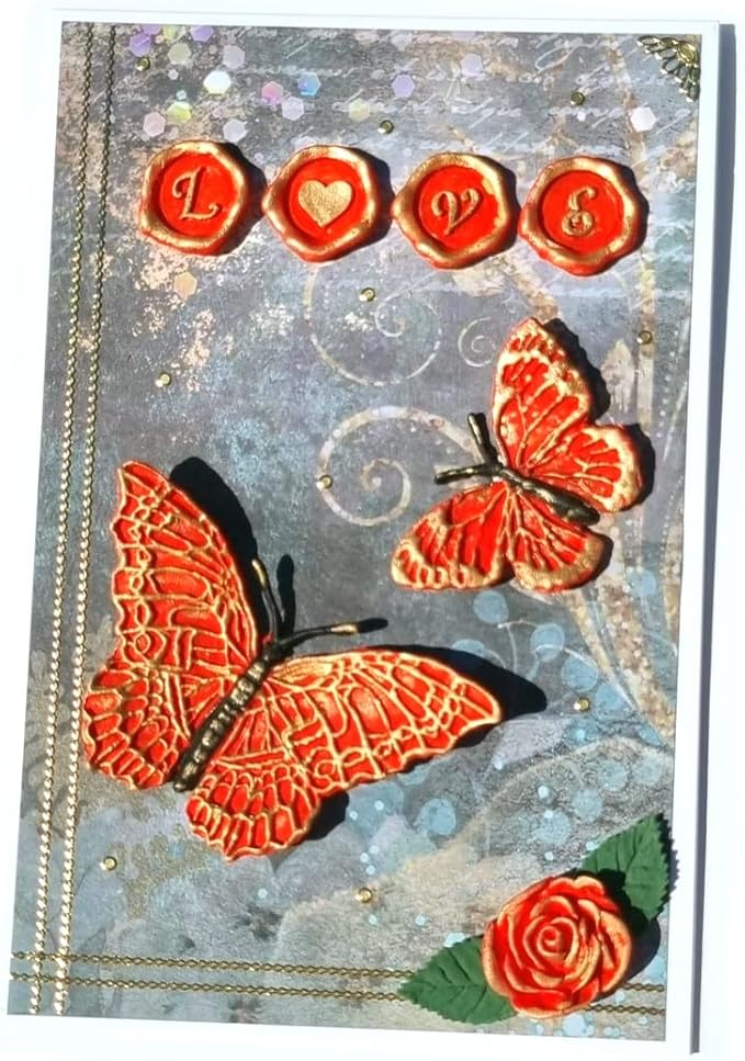 Katy Sue 3 Elegant Butterflies Silicone Mold for Cake Decorating & Crafts