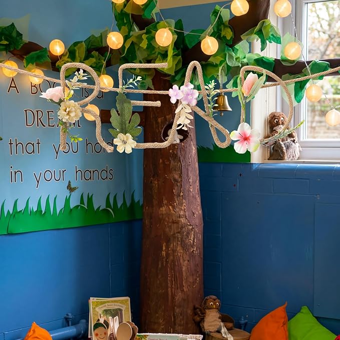 Norme Flowers Reading Corner Decoration Read Banner Back to School Plant Flowers Classroom Decor Hanging Garland for Classroom Wall Art Nursery Playroom Read Banner Library Bulletin Board Reading Nook