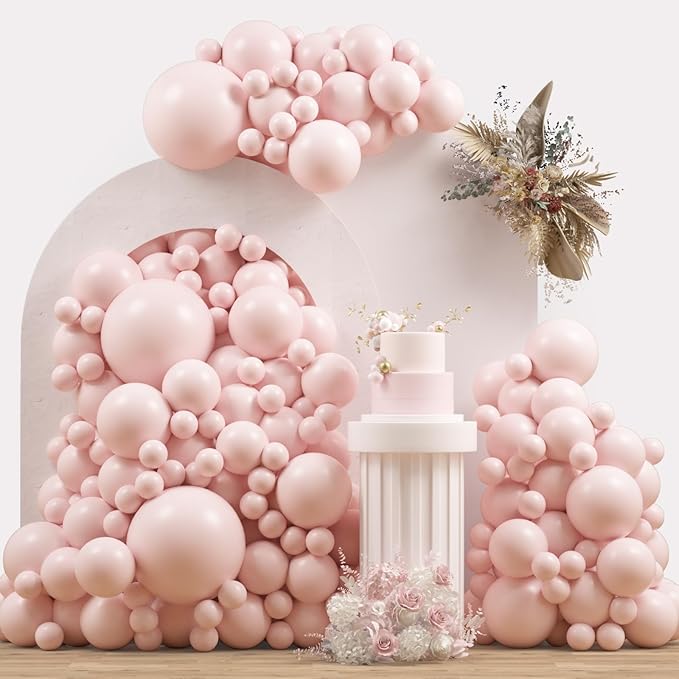 Pastel Orange Double Stuffed Balloons Different Size 115Pcs 5/10/12/18" Peach Blush Balloons Arch Garland kit for Birthday Baby Shower Bridal Shower Wedding Gender Reveal Party