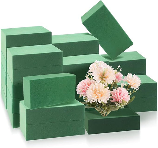 Prashent 35Pcs Floral Foam Blocks,Green Wet Dry Flower Foam Plant Foam for Fresh & Artificial Flower Arrangements DIY Craft 5.5”L x 3.1”W x 1.7”H