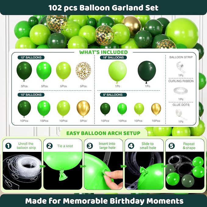 Dinosaur Birthday Decorations, Dino Party Supplies Set for Kids | Hand-Drawn Dinosaur Theme, Complete Party Kit, Easy Birthday Setup, Photo-Ready Backdrop