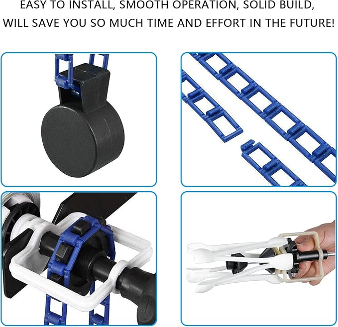 Photography Backdrop Wall Mount Roller System 4 Support Rollers, Manual Photo Background Ceiling Holder, Including 2 Four-fold Hooks, 8 Expand Bars, 4 Chains, for Home Studio Live Shooting