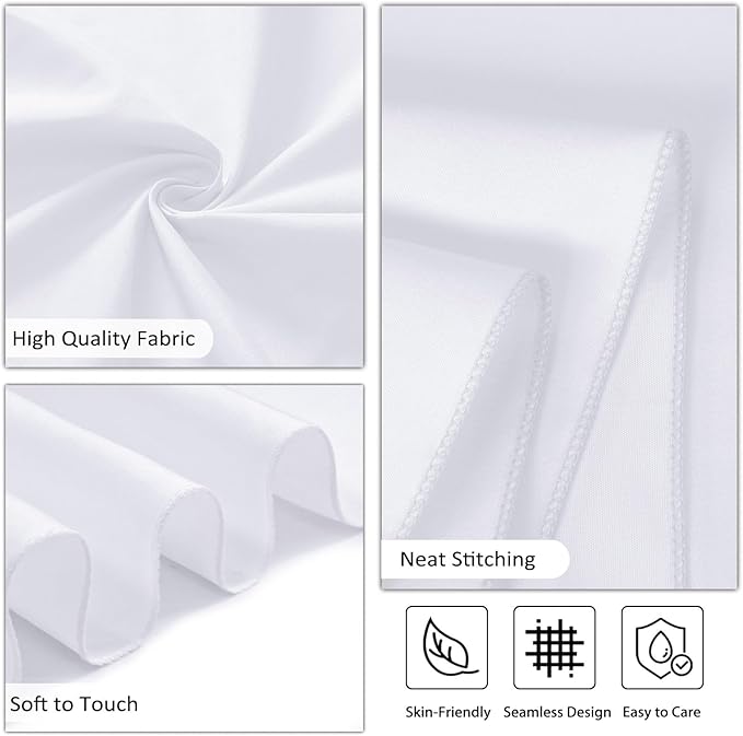 12 Pack White Round Tablecloth 108 Inch White Table Cloth Stain and Wrinkle Resistant Reusable and Washable Polyester Fabric for Buffet Wedding Party and Banquet
