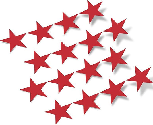 (1 inch) Set of 150 Red Stars Vinyl Wall Decals Stickers - Removable Adhesive Safe on Smooth or Textured Walls Bathroom Kids Room Nursery Decor