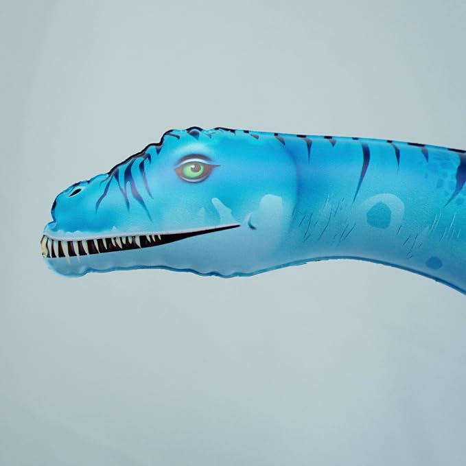 HOHQB 3 Inflatable Dinosaur Jurassic Birthday Party Supplies Giant Blow up Dinosaur Birthday Decorations Balloons for Kids (Plesiosaur Tyrannosaurus Therizinosaurus)