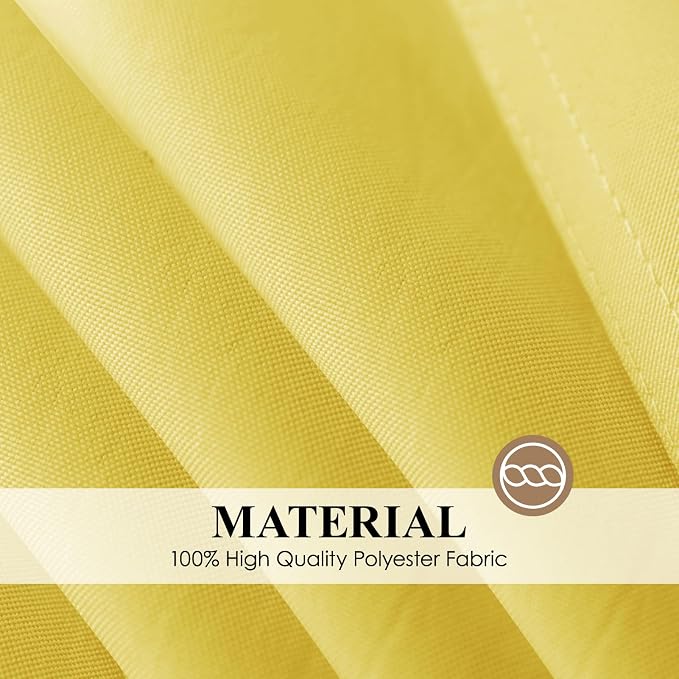 Square Tablecloth 52 x 52 Inch Yellow Tablecloths Stain-Wrinkle Resistant Washable Polyester Table Cloths for Holiday, Buffet Parties, and Weddinge 6pack