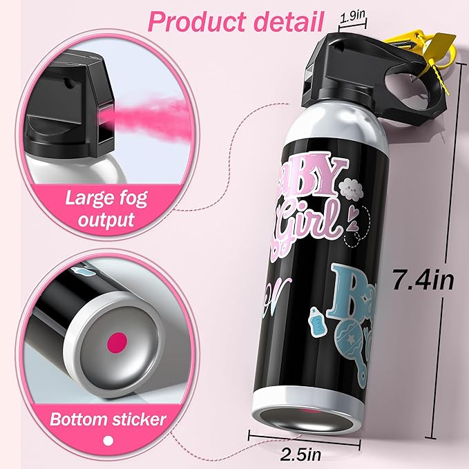 POPUPARTY Gender Reveal Fire Extinguisher Color Blasters, 2 Pink Blasters, Gender Reveal Ideas for Girl Gender Reveal Decor