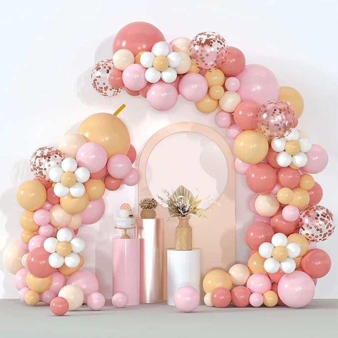 Balloon Arch Stand Kit, Balloon Arch Stand Set of 2 with Metal 7.8FT & 6.2FT Metal Half Gold Wedding Flower Backdrop Stand for Proposal Anniversary Bridal Shower Background Party Decorations