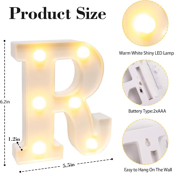 JUSTOTRY 6Pcs Mr & Mrs LED Light Up Letters, 6.2 Inch Shiny Freestanding Mr and Mrs Sign Lights for Marriage Anniversary Celebration Engagement Banquet Wedding Table Decoration (Warm White)