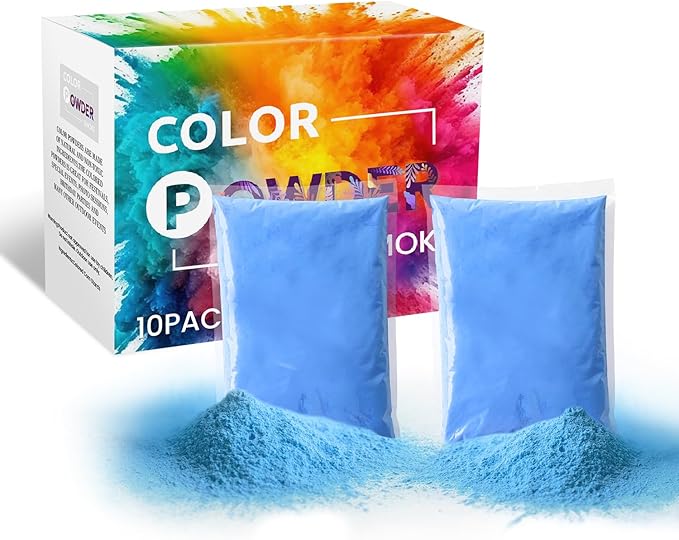Gender Reveal Powder Pink 2 Pounds of Burnout Powder for Gender Reveal Party Ideas Burnout Gender Reveal Powder Smoke Colored Powder Kit for Car Motorcycle Burnout Photoshoot Festival (2blue)