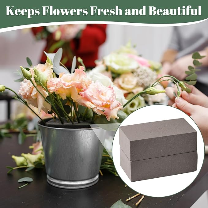 30 Pack Floral Foam Blocks for Fresh and Artificial Flowers – Grey Wet Foam for Flower Arrangements, Florist Foam for Centerpieces, Bouquets, Crafts, DIY Cutting (Grey)