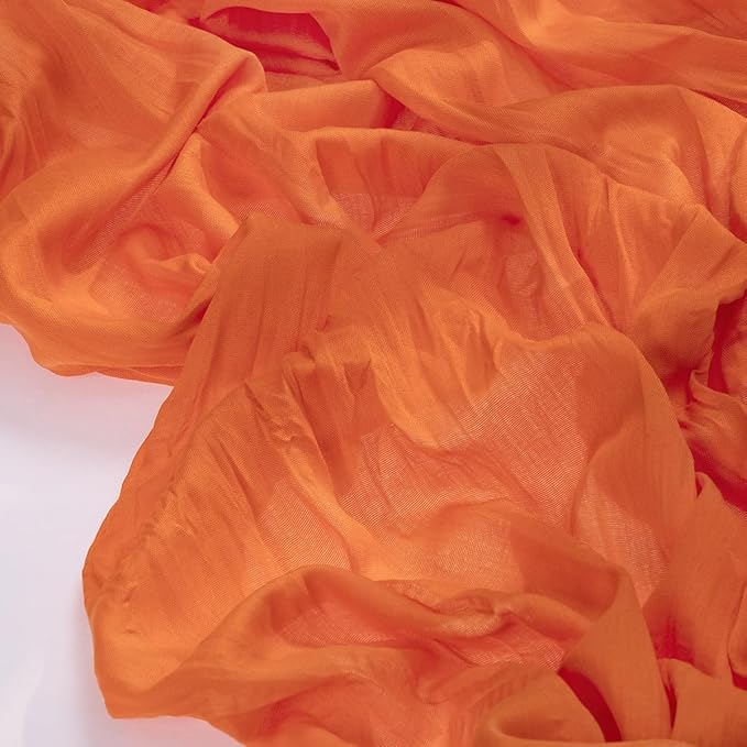 Socomi 2pcs Orange Cheesecloth Table Runner Easter Spring Boho Rustic Gauze 120 inch 10FT Cheese Cloth Runner for Wedding Party Baby Shower Birthday Home Decor Holiday Decorations