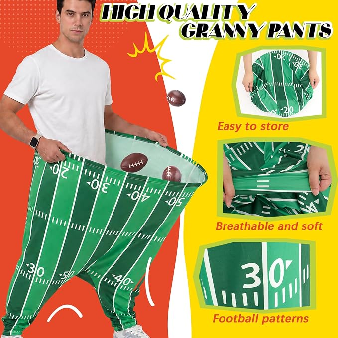 Granny Pants Yard Game, Baseball Soccer Game Outdoor Party Toss with 2.5 Inch Durable High-Bounce Balls, No Inflation Needed, Wind-Resistant for Backyard, Family Reunion & Easter