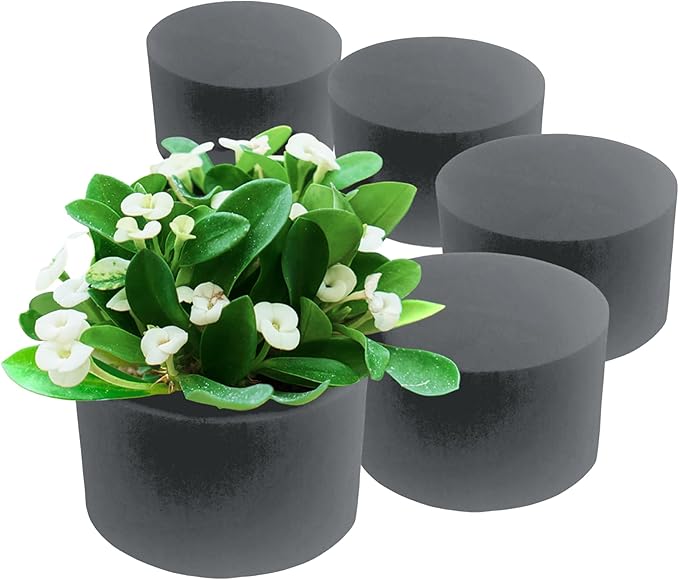 XCEL Floral Foam Blocks - Reusable, Weather Resistant Craft Foam Fresh & Artificial Flower Arrangements, Faux Florist Foam Planters Florist Supplies (Gray 5" Round x 3" Thick - 6 Pack)