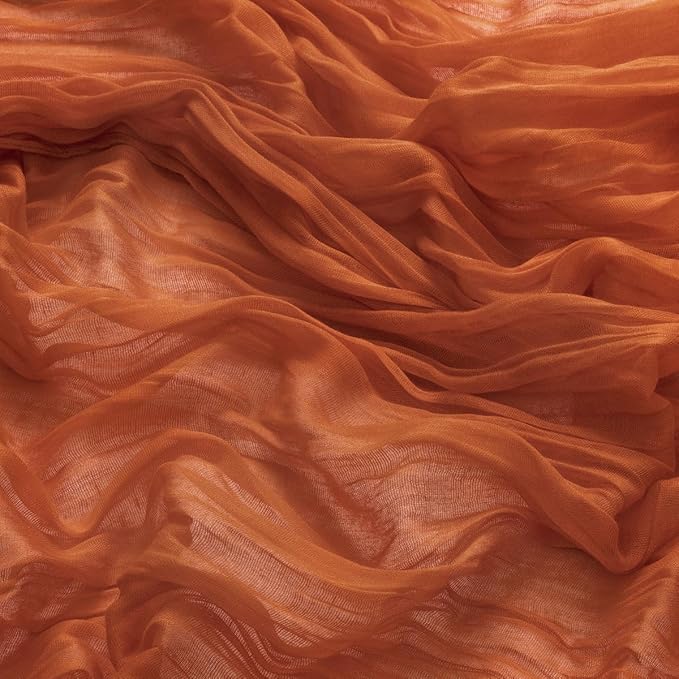 DeZerlor 50 Pack Terracotta Cheesecloth Napkins Burnt Orange Spring Cloth Napkins Set of 50 Dinner Napkins Bulk 21x21 Inches for Wedding Bridal Shower Baby Shower Parties