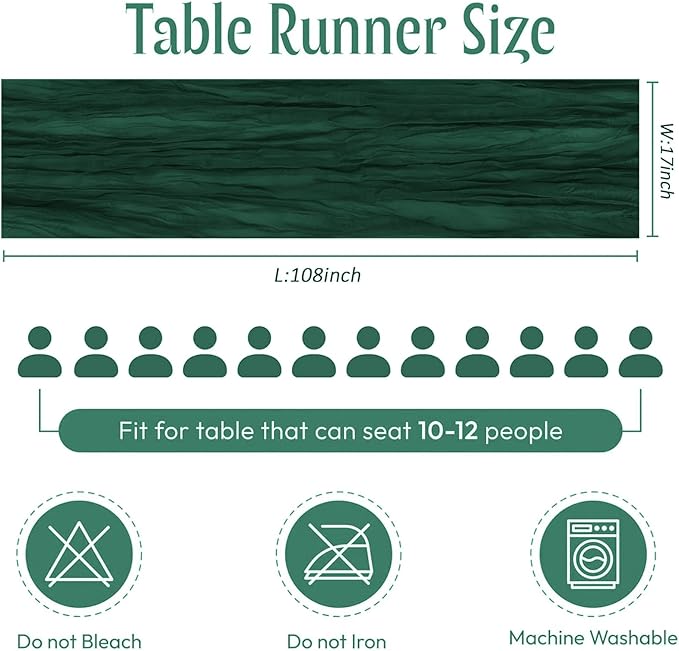 25 Pack Emerald Green Cheesecloth Table Runner 17 x 108 Inch Gauze Table Runner Fabric Semi Sheer Cheese Cloth Table Runner Bulk for Rustic Romantic Wedding Baby Shower Table Decoration