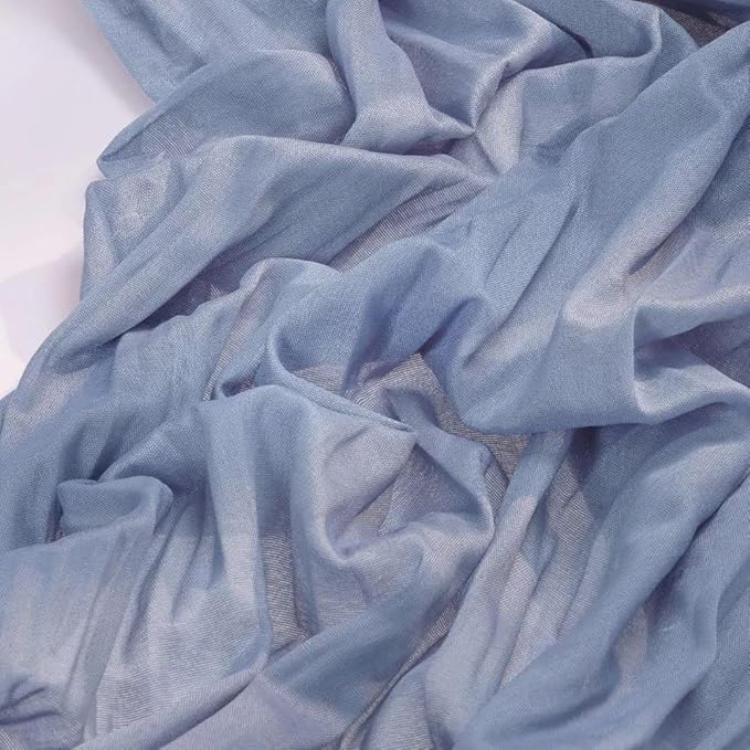Cheesecloth Table Runner | Boho Fabric Cheese Cloth Table Runner Rustic Sheer Table Runners for Wedding, Bridal Shower, Birthday Party Décor(Dusty Blue,Pack of 3)