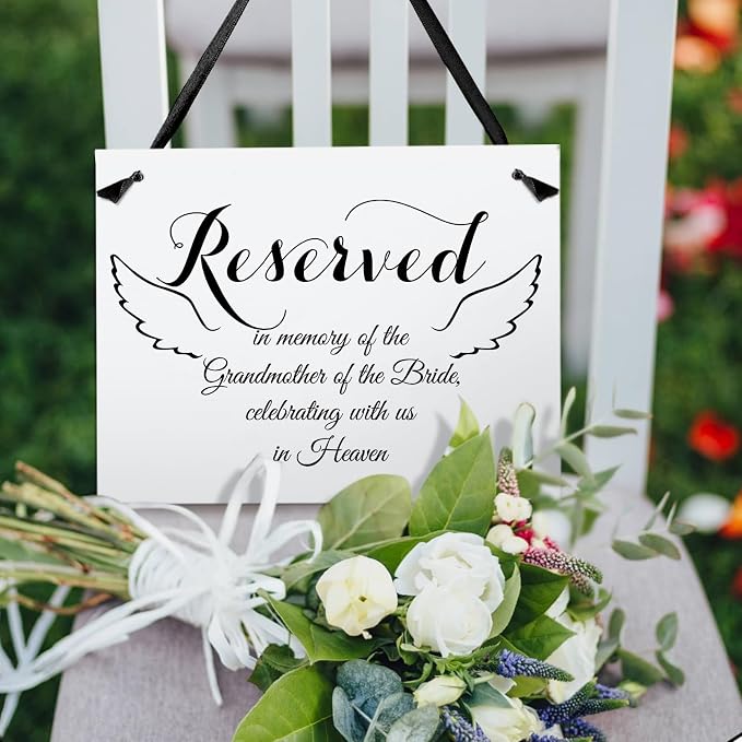 Cherish Every Moment: Personalized Reserved Seating & Memorial Wedding Signs – Heartfelt Ceremony, Reception & Welcome Decor
