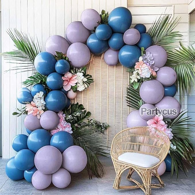 Double Stuffed Lavender Balloons Different Sizes Light Dusty Purple Lilac Balloon Arch Garland Kit for Baby Shower Bridal Wedding Birthday Valentines Party Decoration