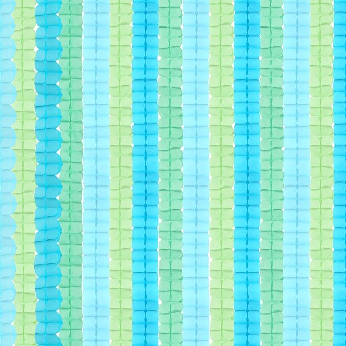Blue-Green Party-Decorations Streamers Garland - 157Ft Four-Leaf Clover Hanging Banner, Jungle Theme Party Supplies Spring Summer Birthday Baby Bridal Shower Decor Hugtmr