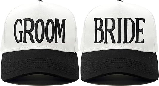 HubbyWifeyGifts Wedding Gifts for Couples 2026, Bride & Groom Hats for Honeymoon Travel, Engagement Gifts for Newlyweds