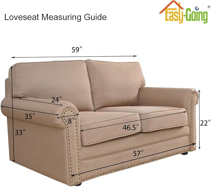 Easy-Going Stretch Loveseat Slipcover 1-Piece Sofa Cover Furniture Protector Couch Soft with Elastic Bottom for Kids Polyester Spandex Jacquard Fabric Small Checks (Loveseat, Wine)