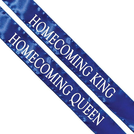 Anderson's Satin Sash Sets, King & Queen, 72 Inch x 3 Inch - 2 Pieces, Homecoming Court & Royalty Sashes