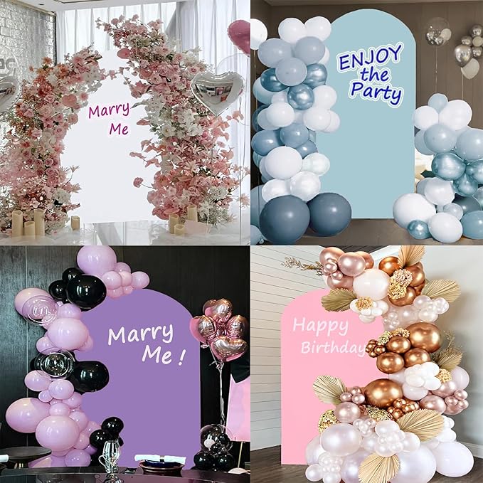6.6FT White Wedding Arch Cover, Spandex Arch Backdrop Cover for Wedding Birthday Party Celebration Decoration