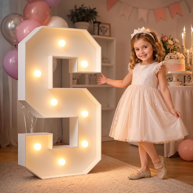 imprsv Marquee Light Up Letters, 3FT Marquee Letters for Birthday Baby Shower Wedding Decorations Light Up Letters for Engagement Party Decor, Large Marquee Letters for Party Decorations, Letter S